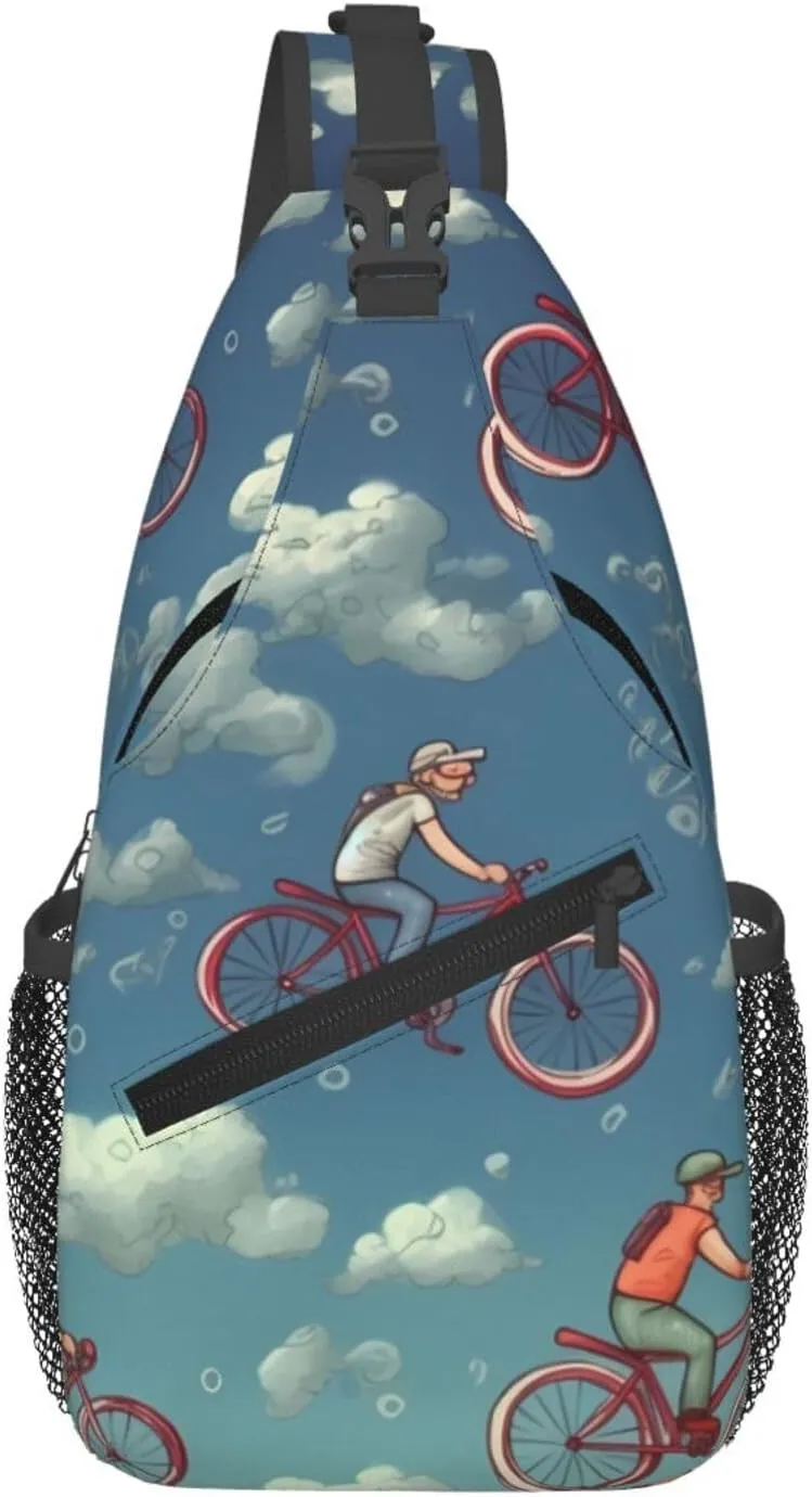 Cross Chest Bag for Men Women Crossbody Backpack Bikes Bicycle Cycling Sling Bag Travel Hiking Daypack