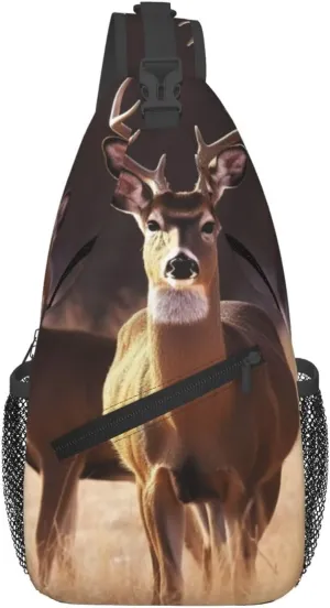 Cross Chest Bag for Men Women Crossbody Backpack Free Deer Sling Bag Travel Hiking Daypack