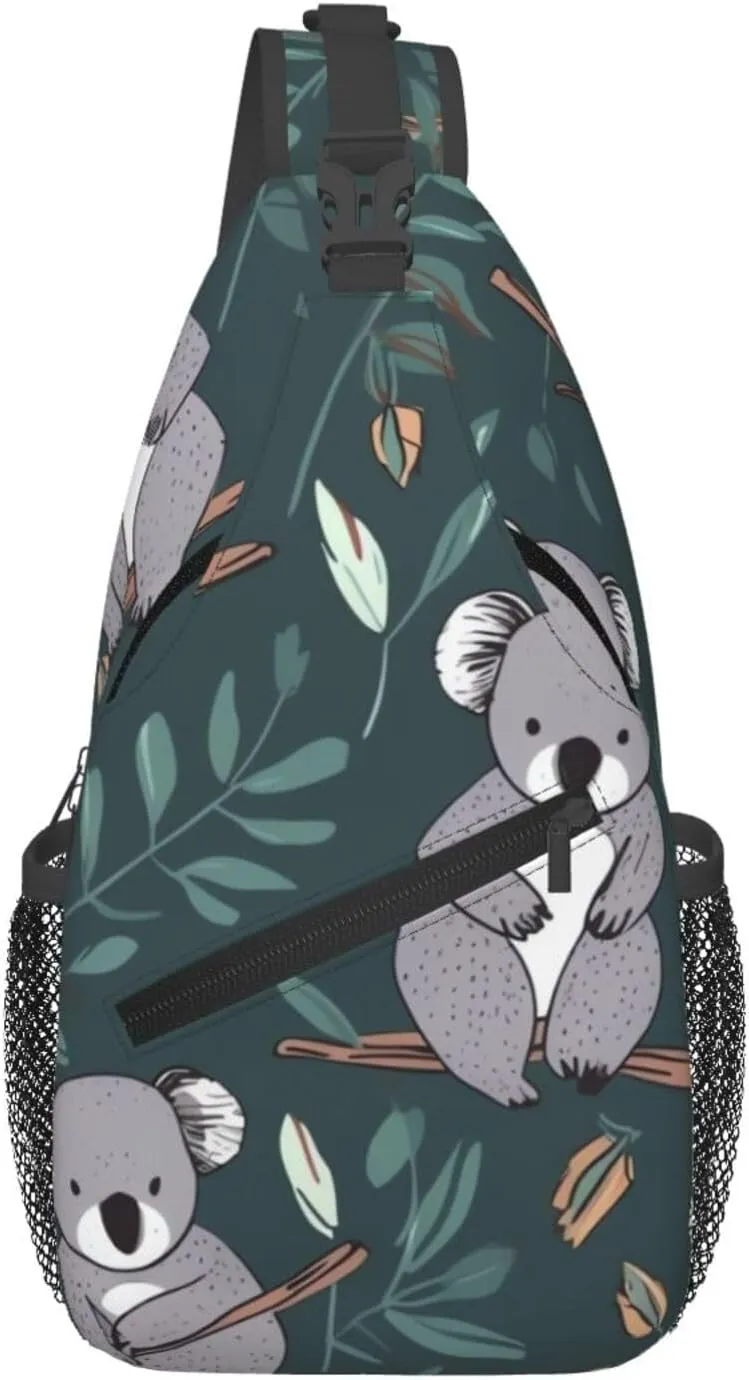 Cross Chest Bag for Men Women Crossbody Backpack lovely Koala Sling Bag Travel Hiking Daypack