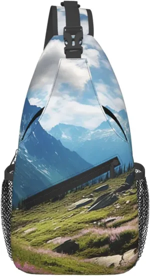 Cross Chest Bag for Men Women Crossbody Backpack Mountains Sling Bag Travel Hiking Daypack