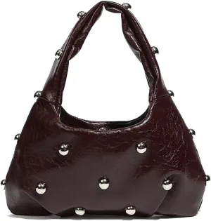 Cute Purse Studded Mini Purses Going Out Y2K Leather Shoulder Bag Everyday Vintage Handbag Aesthetic Purses