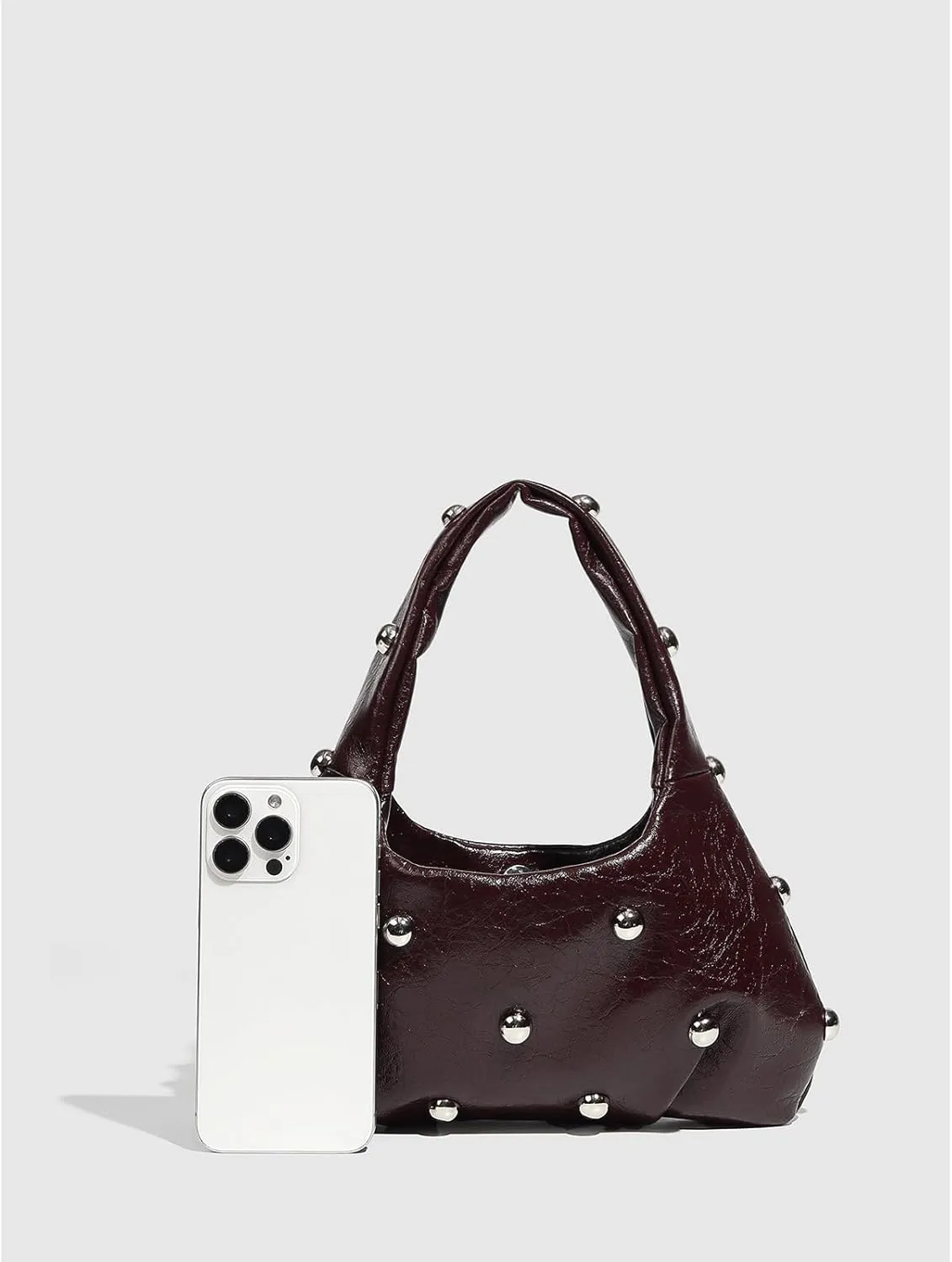 Cute Purse Studded Mini Purses Going Out Y2K Leather Shoulder Bag Everyday Vintage Handbag Aesthetic Purses