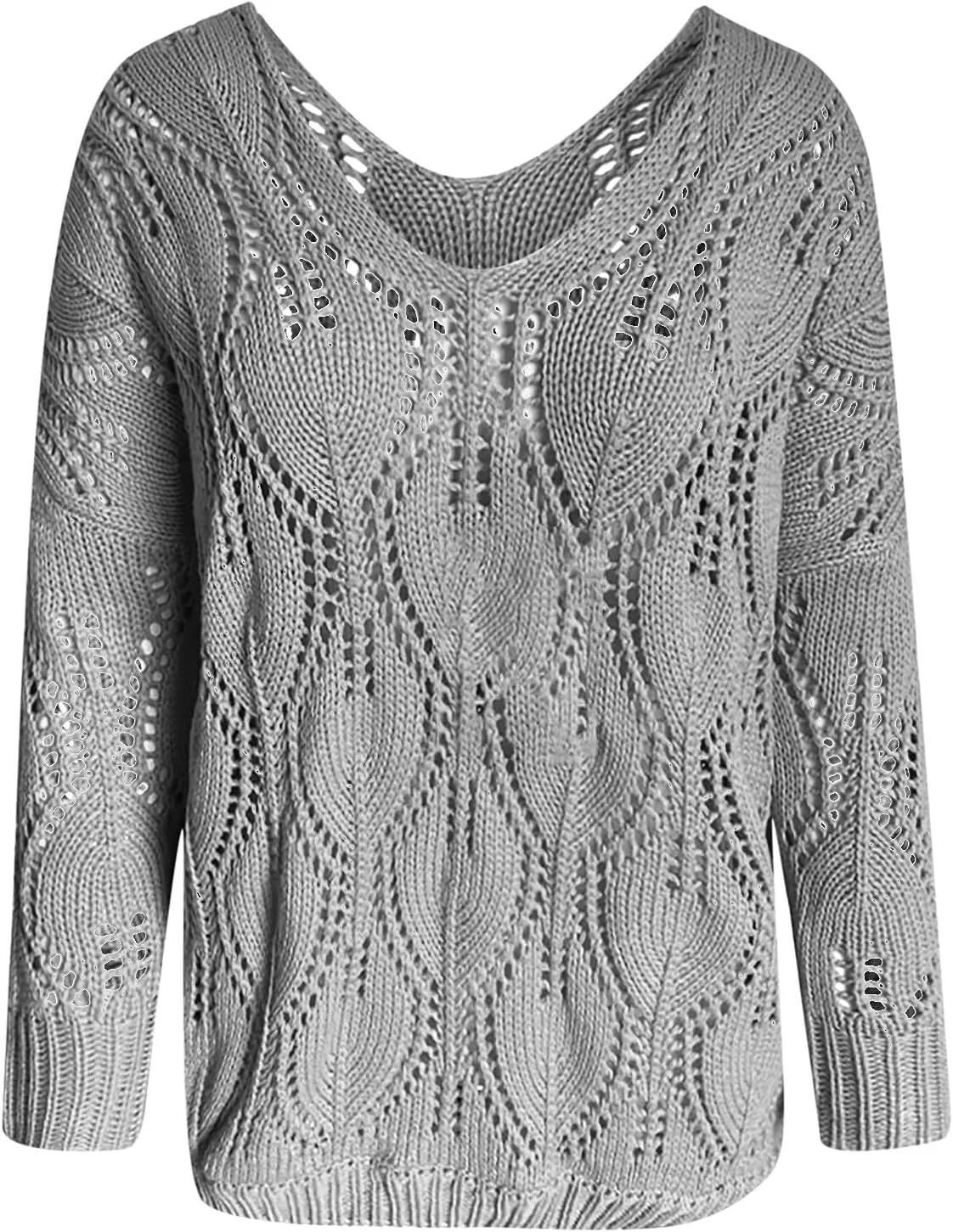 DASAYO Womens Long Sleeve Oversized Chunky Sweaters Casual Vneck Pullover Knit Sweater Fashion Fall Outfits Plus Size 2022