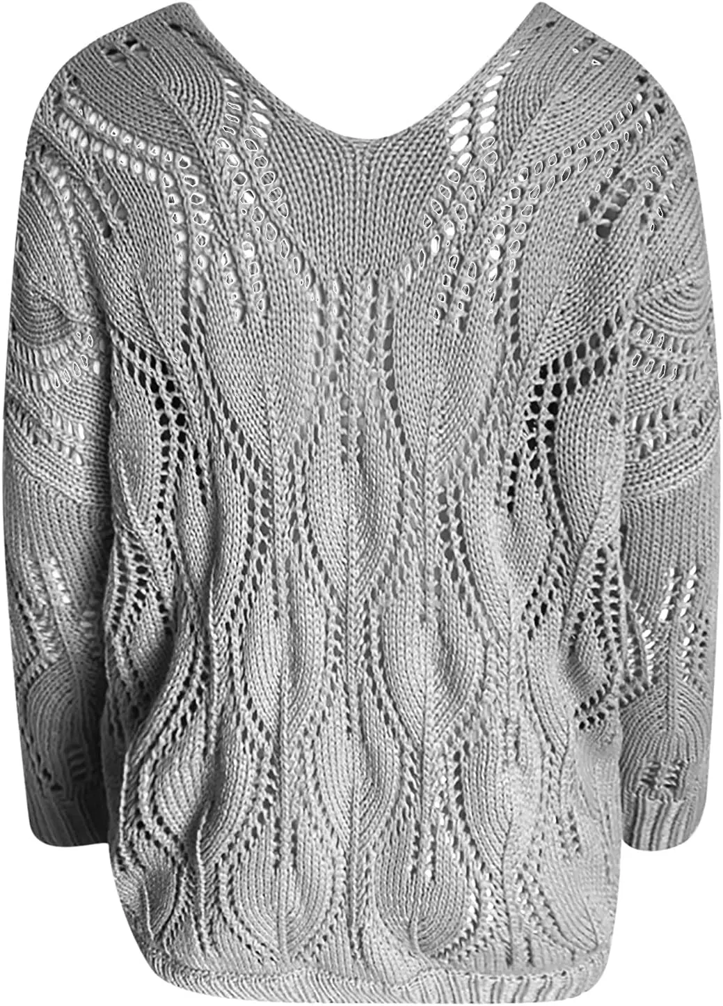 DASAYO Womens Long Sleeve Oversized Chunky Sweaters Casual Vneck Pullover Knit Sweater Fashion Fall Outfits Plus Size 2022