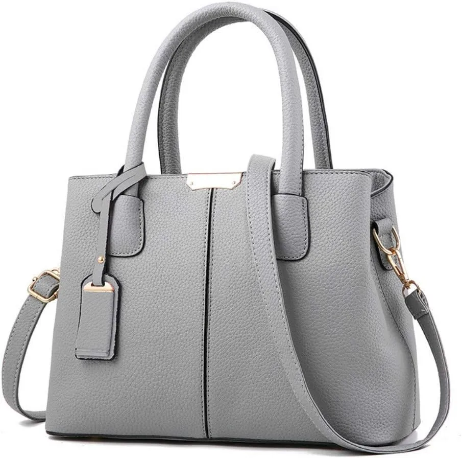 Dayfine Women's Pu Leather Single Shoulder Bag Delicate Oblique Satchel Zipper Handbag