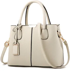 Dayfine Women's Pu Leather Single Shoulder Bag Delicate Oblique Satchel Zipper Handbag