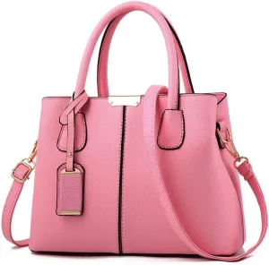 Dayfine Women's Pu Leather Single Shoulder Bag Delicate Oblique Satchel Zipper Handbag