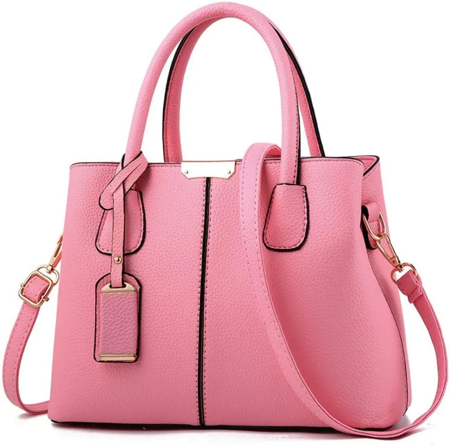 Dayfine Women's Pu Leather Single Shoulder Bag Delicate Oblique Satchel Zipper Handbag