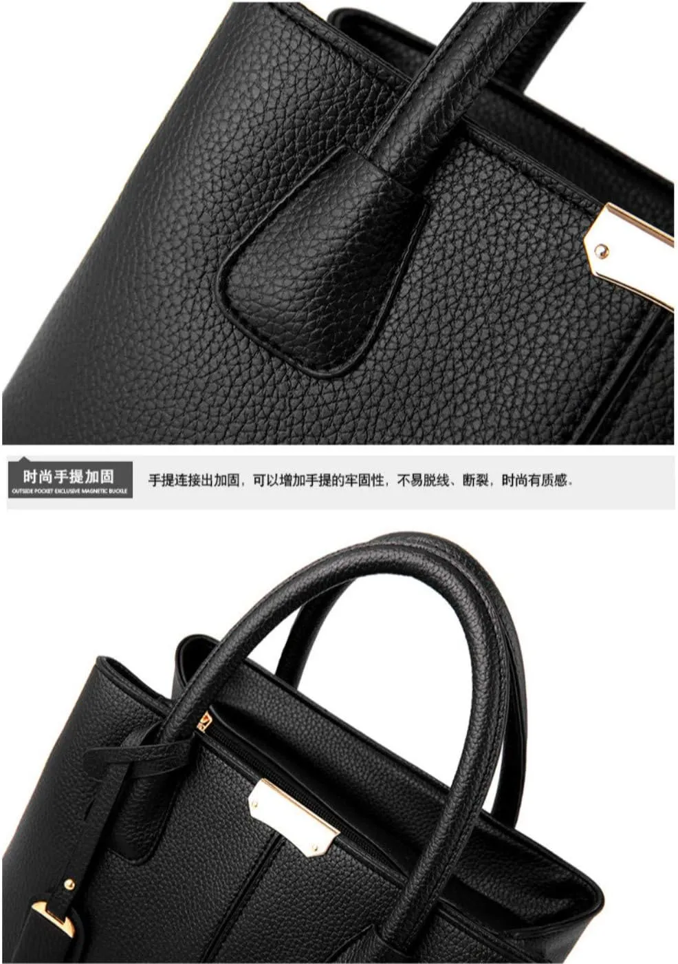 Dayfine Women's Pu Leather Single Shoulder Bag Delicate Oblique Satchel Zipper Handbag