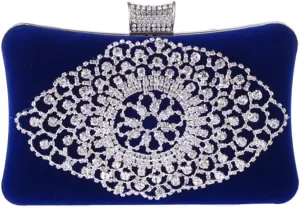 Delicate Rhinestone Party Bag Velvet Hard Shell Evening Bag Clutch Bag Wholesale Women's Bag(Black)
