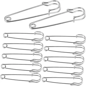 DOITOOL 50pcs Safety Pin Jewelry Skirt Slip Skirt Metal Pins Brooch Metal Heavy Duty Safety Brooches Silver Iron
