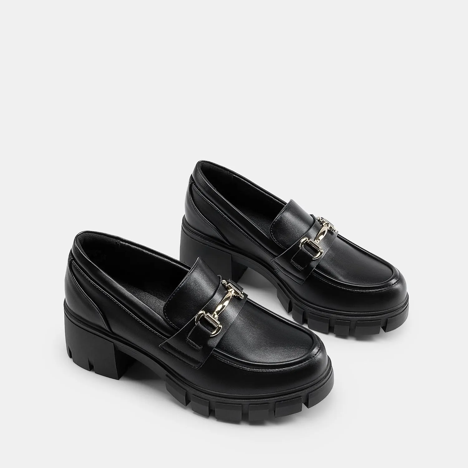DREAM PAIRS Loafers for Women Platform Chunky Loafers Slip On Casual Shoes