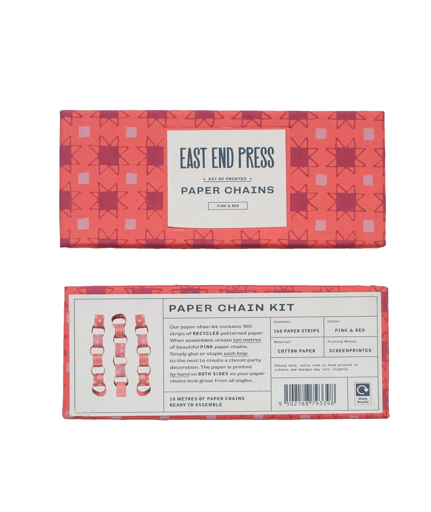 East End Press Paper Chain Kit - Pink & Red
