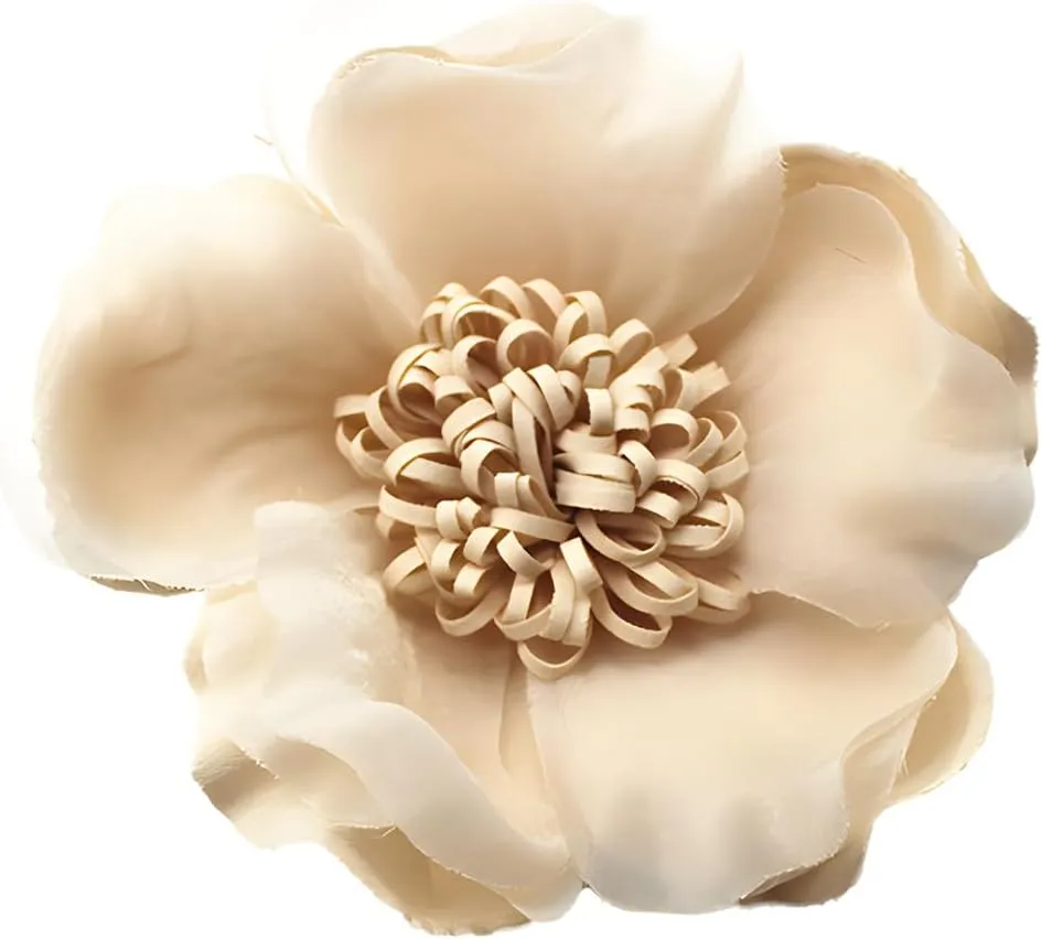 Elegant Large Cloth Flower Brooches Big Camellia Flower Pin for Women Dainty Cloth Fabric Rose Brooches Dress Skirt Scarf Hat Pins Clothing Decoration Accessories
