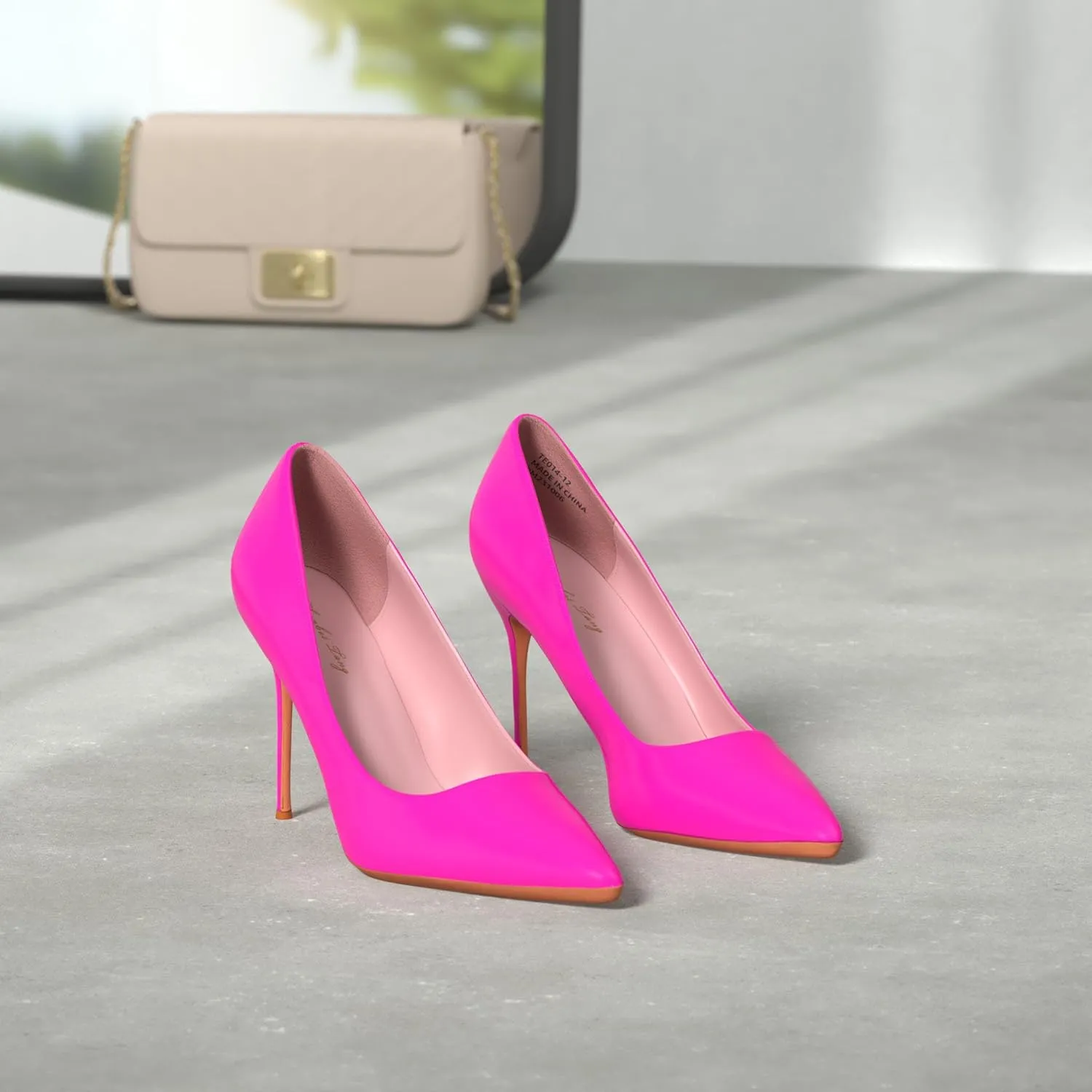 Elisabet Tang Women Pumps, Pointed Toe High Heel 4.7 inch/12cm Party Stiletto Heels Shoes