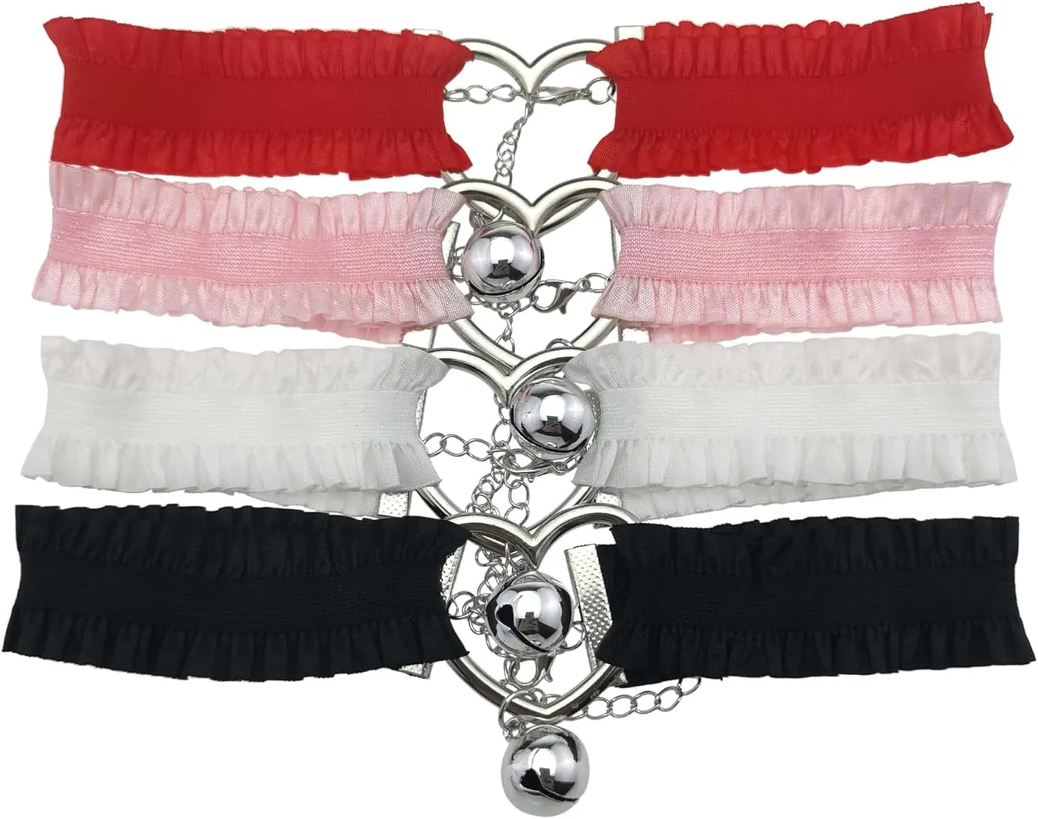 eYLun Women Heart Choker Necklace Adjustable Punk Lace Victorian Choker Collar Necklace