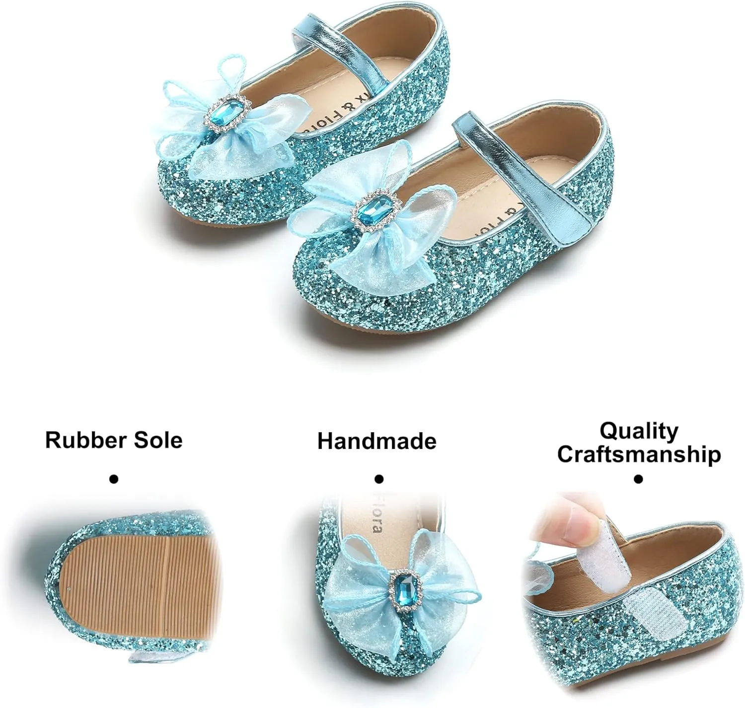 Felix & Flora Toddler Girls Dress Shoes - Little Girl Ballet Mary Jane Flats Party School Wedding