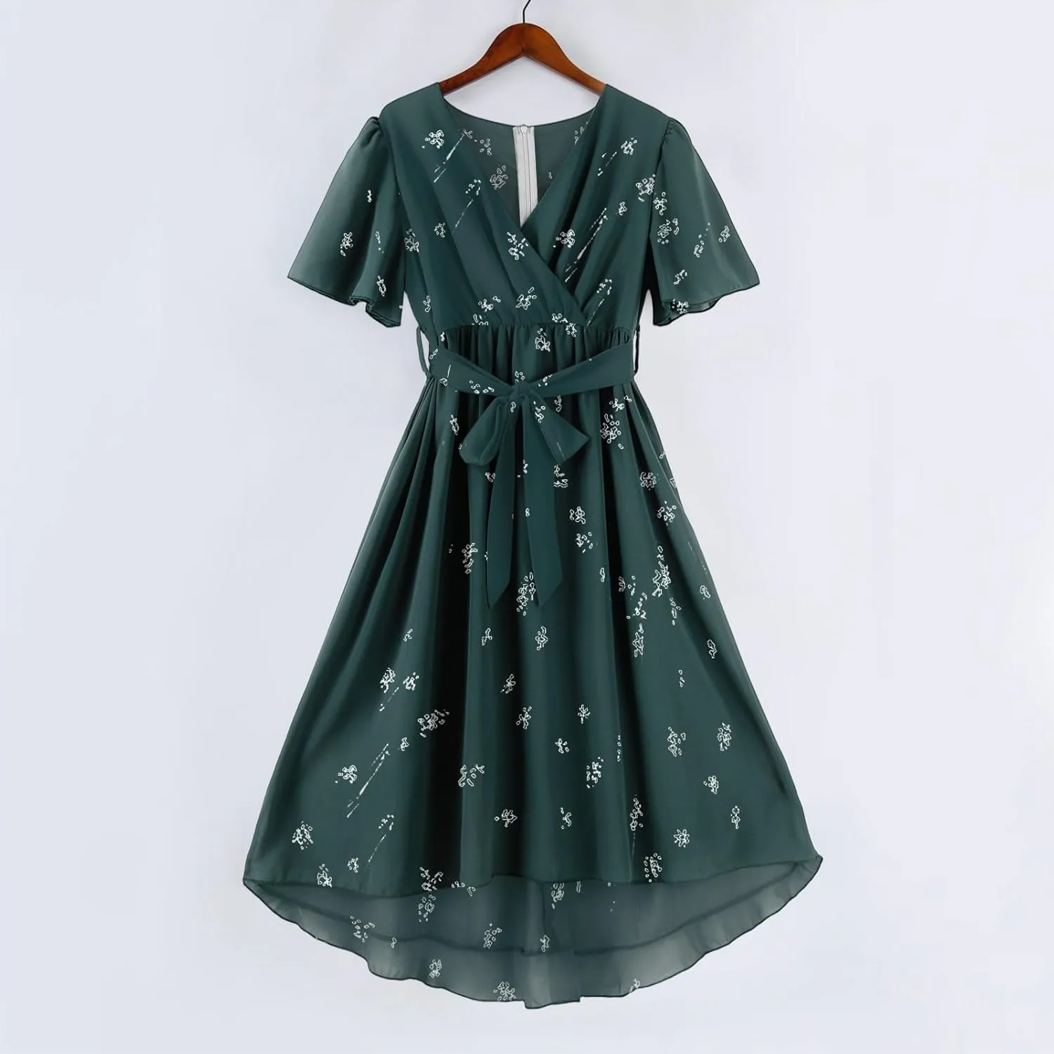Floral Maxi Dresses for Women 2025 Summer Long Chiffon Elegant Flowy Dresses Spring Casual Wedding Guest Dress