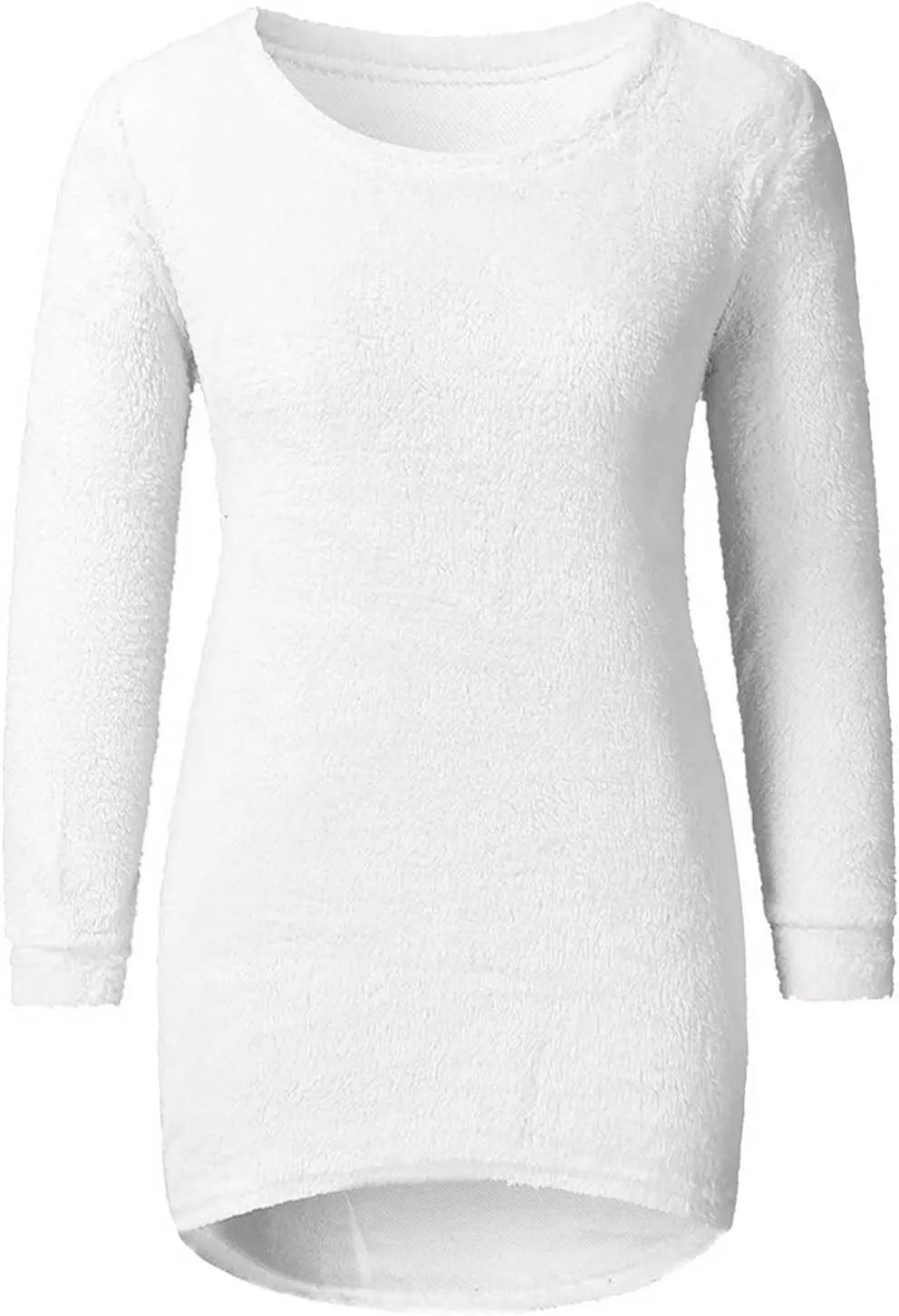 Fluffy Fuzzy Sweater for Women Casual Crewneck Loose Long Sleeve Pullover Tops Winter Warm Baggy Jumper Sweaters