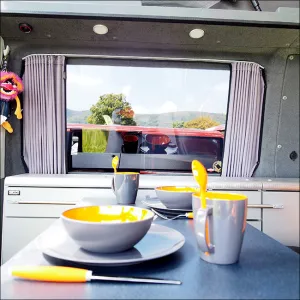 For Ford Transit Custom Premium Window Curtains - Black/Grey - CREATE YOUR OWN BUNDLE! Van-X