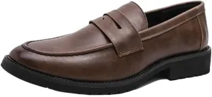 Formal Oxford for Mens Top-Grain Leather Comfort Orthopedic Slip-on Non Slip Shoes for Party Prom