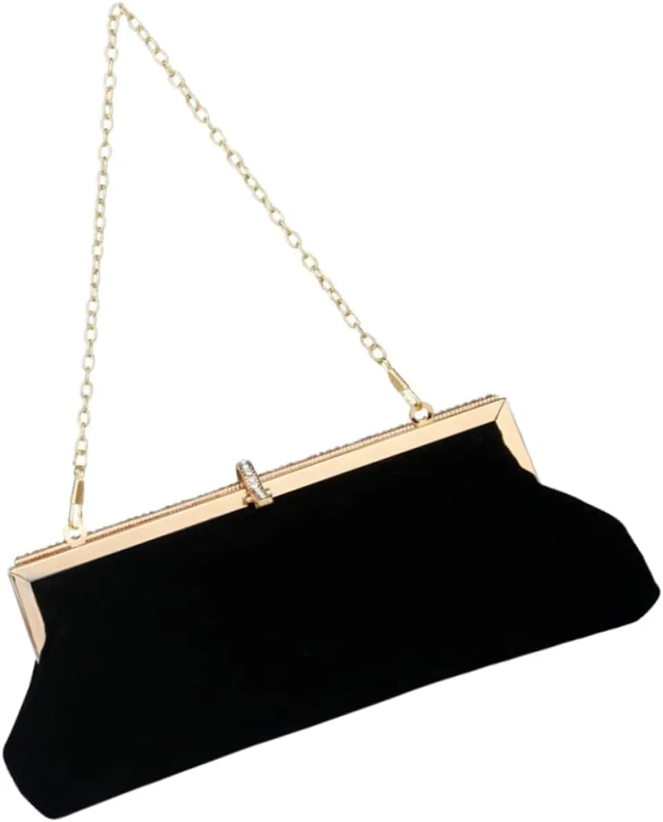 GALPADA Velvet Lady Handbag Elegant Women's Clutch Purse for Weddings Parties Banquets for Mobiles Cosmetics Jewelry Secure Fashionable Delicate Design
