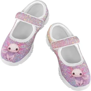 Girls Axolotl Mary Jane Dress Shoes Ballet Princess Flats Party Wedding School Shoes for Kids