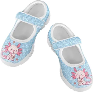 Girls Axolotl Mary Jane Dress Shoes Ballet Princess Flats Party Wedding School Shoes for Kids