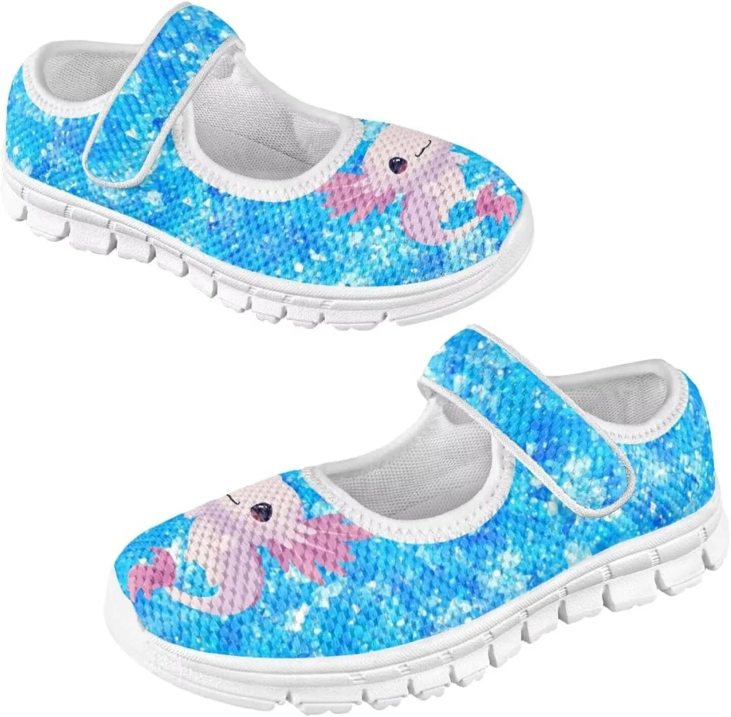 Girls Axolotl Mary Jane Dress Shoes Ballet Princess Flats Party Wedding School Shoes for Kids