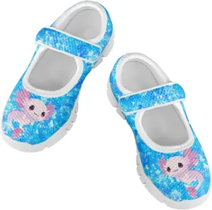Girls Axolotl Mary Jane Dress Shoes Ballet Princess Flats Party Wedding School Shoes for Kids