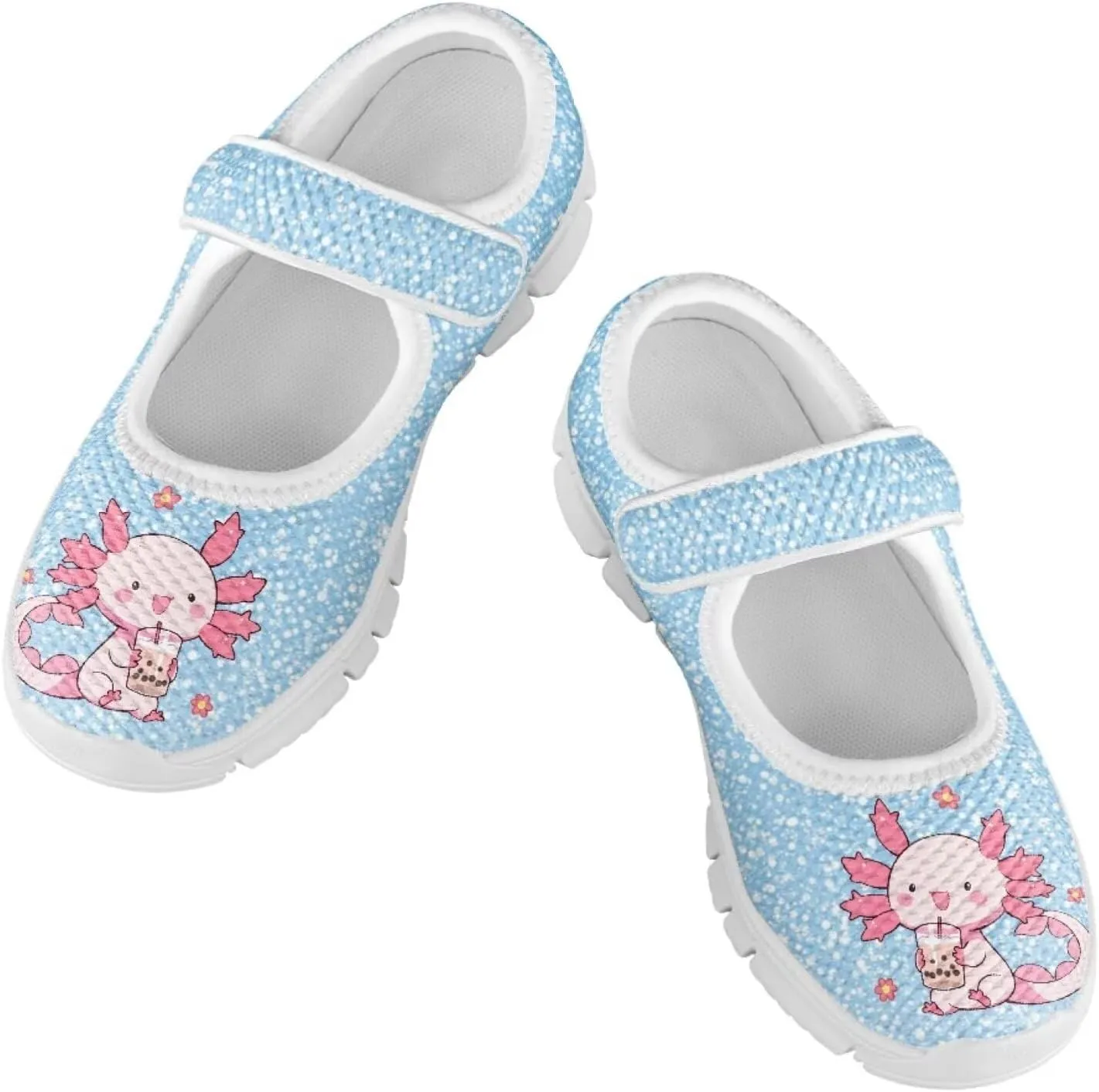 Girls Axolotl Mary Jane Dress Shoes Ballet Princess Flats Party Wedding School Shoes for Kids