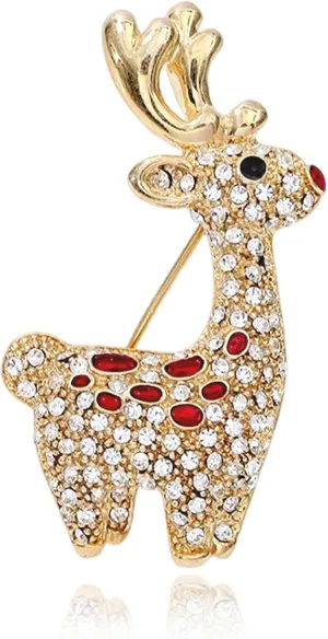Gold Crystal Deer Owl Spider Bee Brooches for Womne Elegant Enamel Rhinestone Pearl Animal Brooch Pins Fashion Jewelry Brooch pin Accessories for Women Men Gift