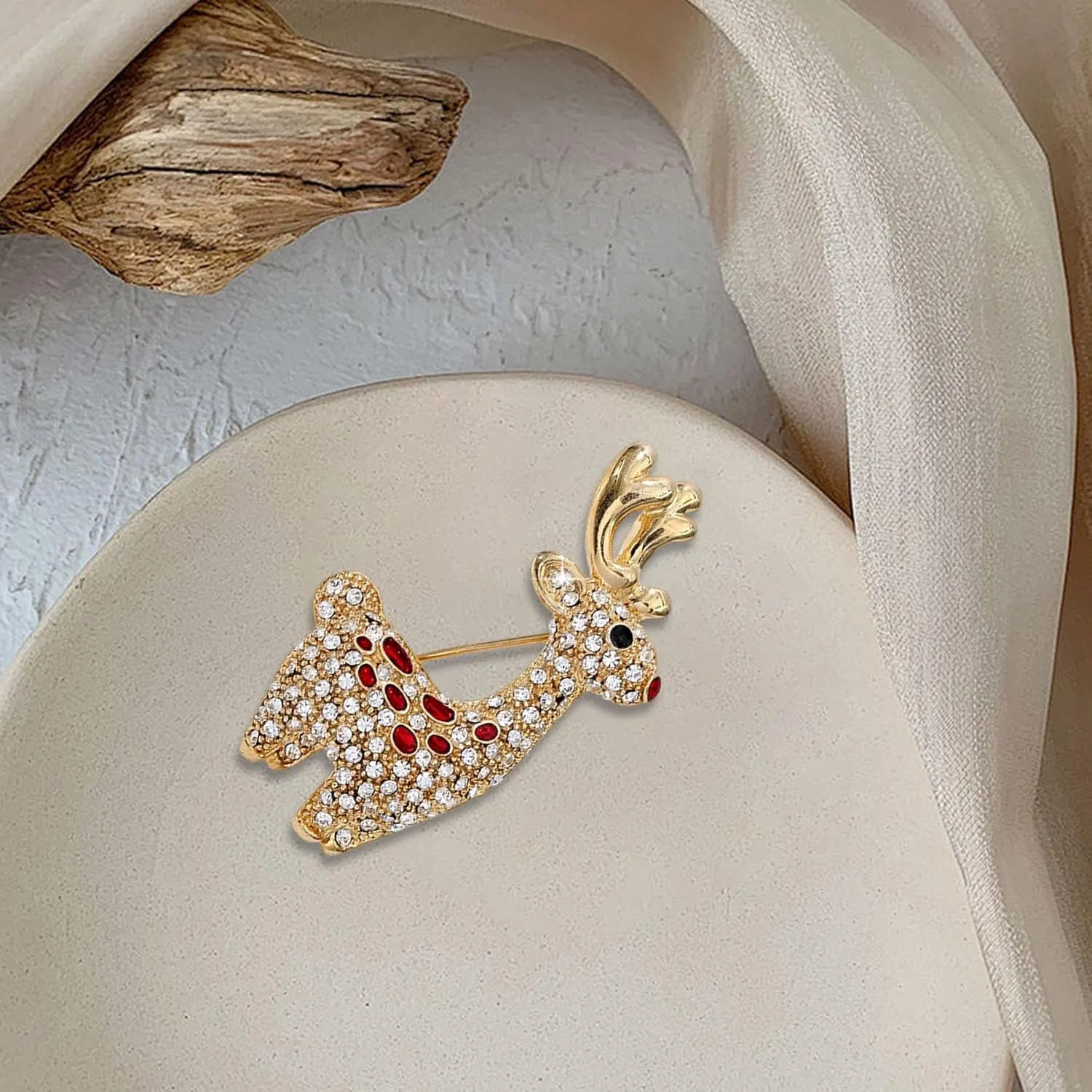 Gold Crystal Deer Owl Spider Bee Brooches for Womne Elegant Enamel Rhinestone Pearl Animal Brooch Pins Fashion Jewelry Brooch pin Accessories for Women Men Gift