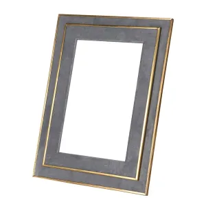 Grey and Gold Rimmed Photo Frame