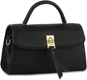 HANDBAG EXPRESS Satchel Bags Handbags Purse for Women Crossbody Vegan Leather