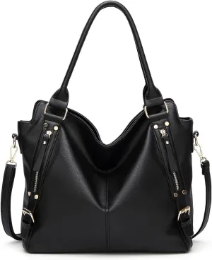 Handbags for Women Shoulder Tote Zipper Purse PU Leather Top-handle Satchel Bags Ladies