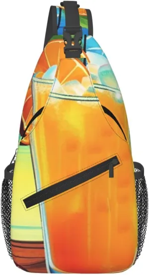 Happy Hour Cross Chest Bag Diagonally Sling Backpack Outdoor Travel Cycling Bag for Men Women