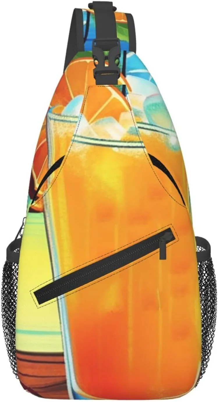 Happy Hour Cross Chest Bag Diagonally Sling Backpack Outdoor Travel Cycling Bag for Men Women