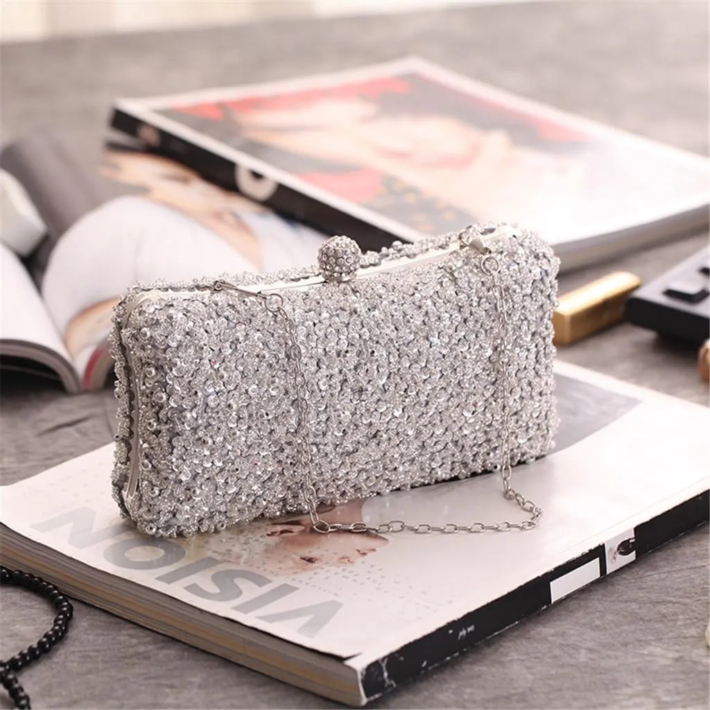 HBJWOV Bag dress evening party bag clutch bag delicate beaded embroidered bag