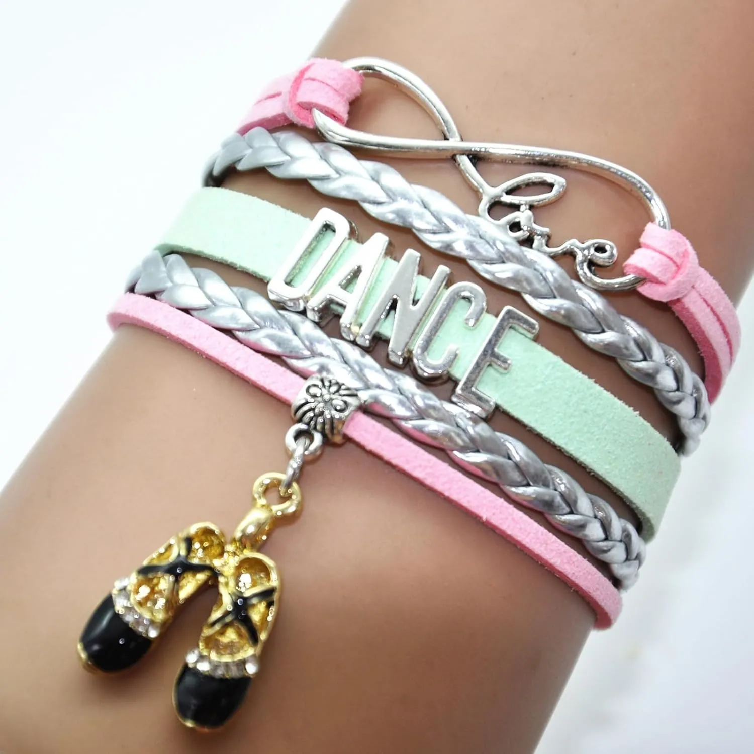 HCChanshi Dance Bracelet Dancing Belly Ballroom Just Dance jewelry For Women, Men, Adult Dance Recital, Dancer, Dance Mom, Dance Teacher Lover