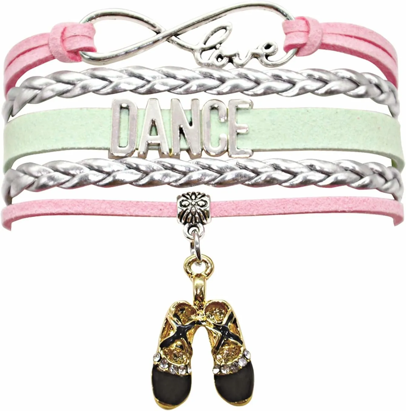 HCChanshi Dance Bracelet Dancing Belly Ballroom Just Dance jewelry For Women, Men, Adult Dance Recital, Dancer, Dance Mom, Dance Teacher Lover
