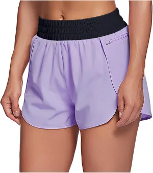 High Waisted Running Shorts for Women Lightweight Yoga Shorts Gym Athletic Workout Shorts with Zipper Pockets