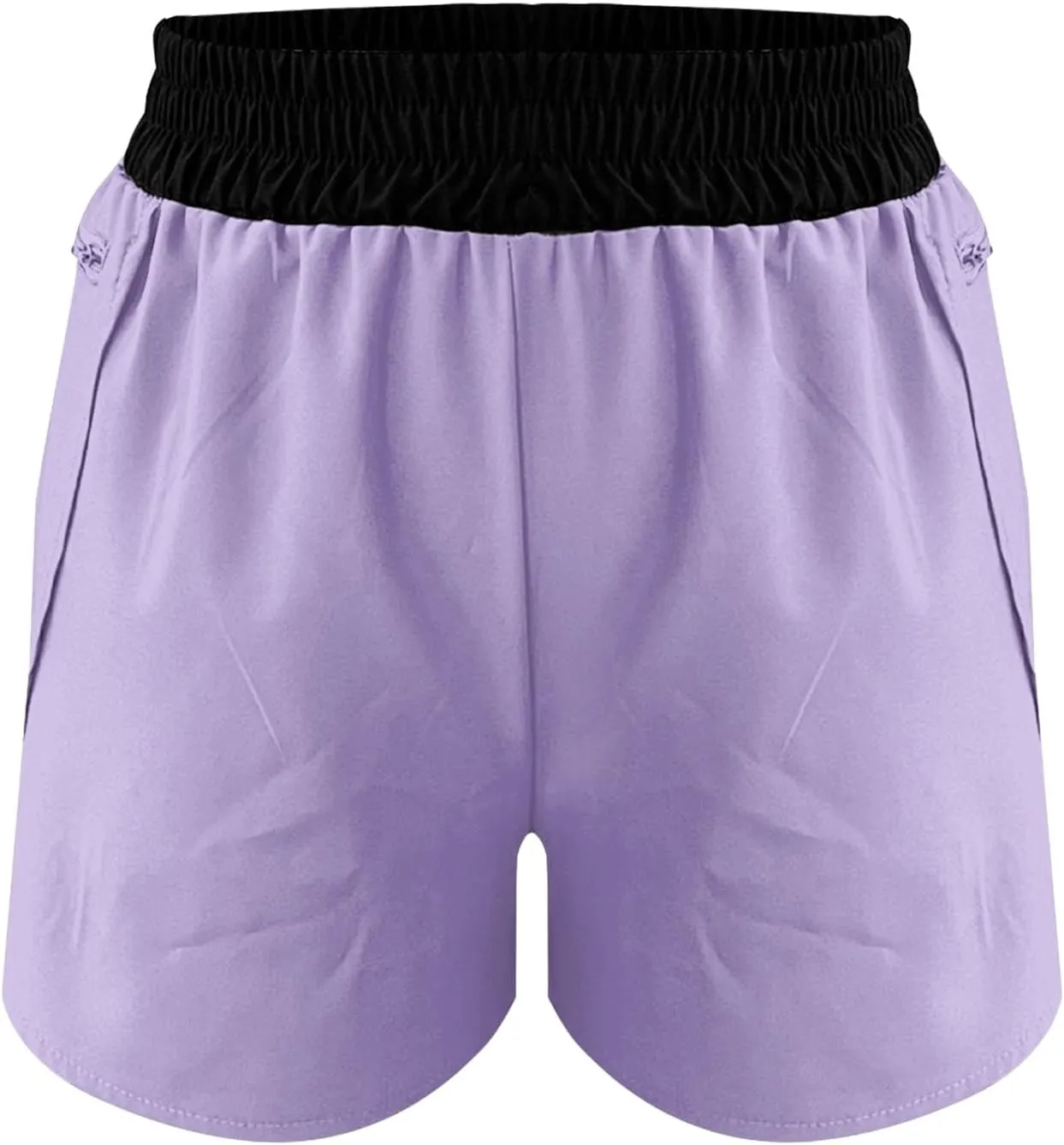 High Waisted Running Shorts for Women Lightweight Yoga Shorts Gym Athletic Workout Shorts with Zipper Pockets