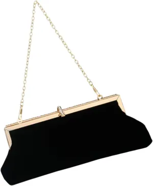 Homoyoyo Handbag Women Small Handbag Delicate Velvet Clutch Purse Rhinestone Clutch Bag for Party Banquet Soiree