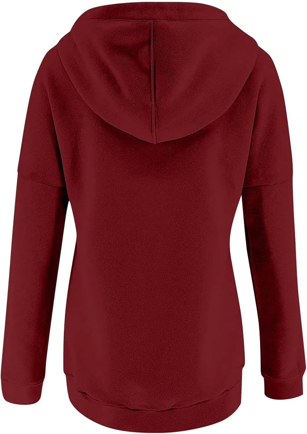 Hoodies for Women Trendy 2024 Hooded Button Collar Drawstring Pullover Sweatshirts Casual Long Sleeve Clothes