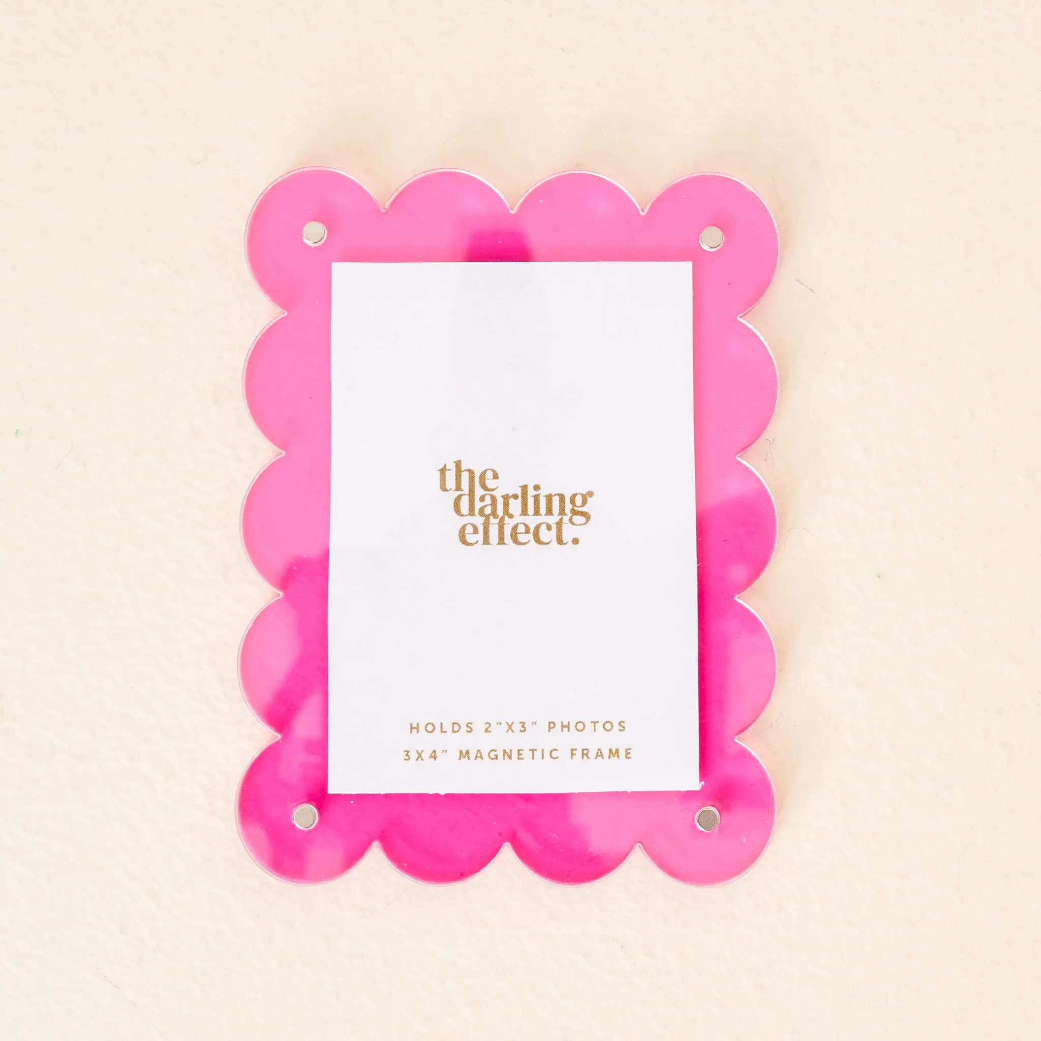 Hot Pink Mini Acrylic Picture Frame Magnet