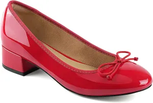 JENN ARDOR Chunky Block Low Heels Bow Round Closed Toe Comfort Work Casual Slip-On Bridal Wedding Guest Dress Cute Ballet Pumps Shoes for Women