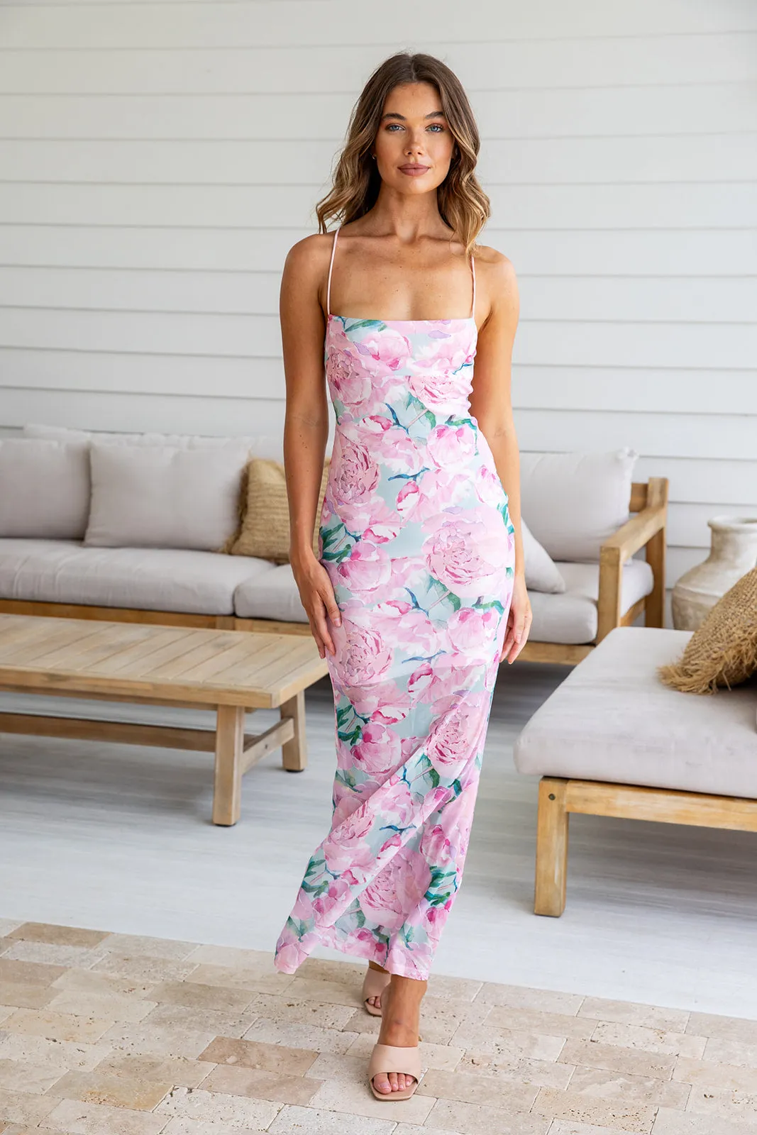 Johnti Midi Dress - Pink