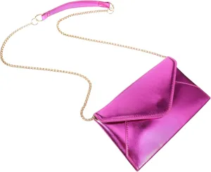 KESYOO Candy Color Metallic Crossbody Purse for Women Stylish Evening Clutch Shoulder Bag with Chain Strap Hot Fashionable Women' Purses for Night Out