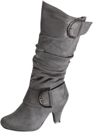 Ladmiple Fall Boots Women Knee High Wide Calf Cowboy Cowgirl Boots Lace Up Chunky Heel Fashion Western Victorian Boots